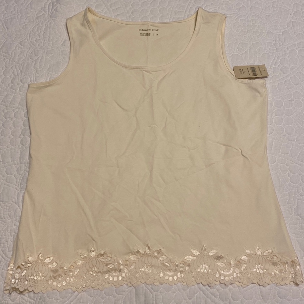 Cream Coldwater Creek Tank Top